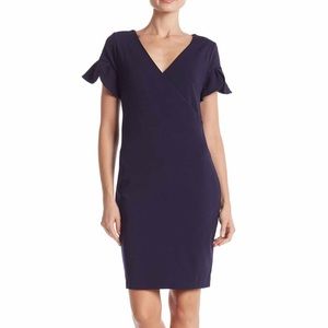 Alexia admor Tulip sleeve dark navy dress NWT L